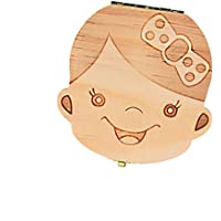 Los mejores  - Leisial Caja de Almacenamiento de Dientes de Leche Souvenir Caja Guardar Madera Diente Organizador de la Caja para Niños…